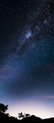 Fabric roller blind starry sky design