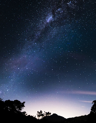Fabric roller blind starry sky design