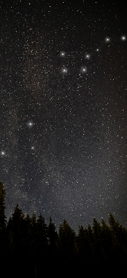 Modern roller blind with stars in the sky pattern
