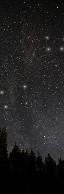 Modern roller blind with stars in the sky pattern
