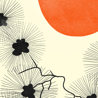 Roller blind for large window Dandelions