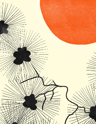 Roller blind for large window Dandelions