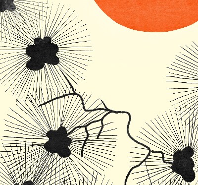 Roller blind for large window Dandelions