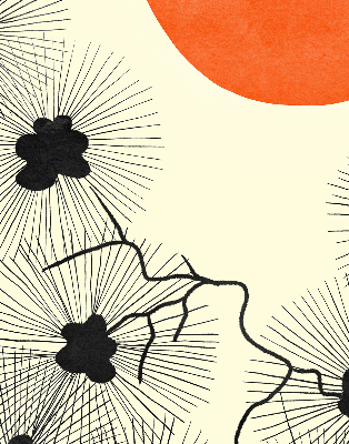 Roller blind for large window Dandelions