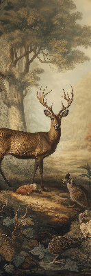 Modern roller blind Animals in the forest