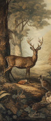 Modern roller blind Animals in the forest