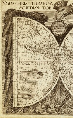 Fabric roller blind Old world map