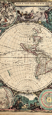 Modern roller blind World map