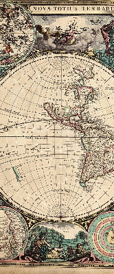 World map roller blind modern design