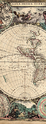 Modern roller blind World map