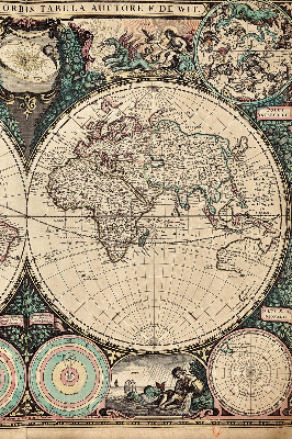 Modern roller blind World map