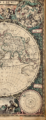 World map roller blind modern design