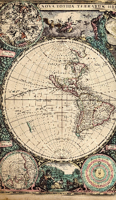 Modern roller blind World map