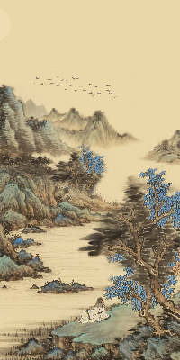 Roller blind for large window Mountains