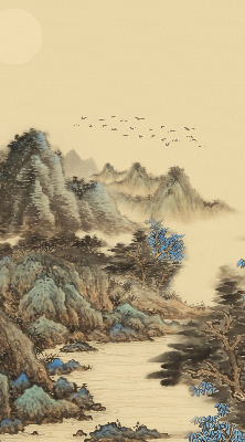 Roller blind for large window Mountains