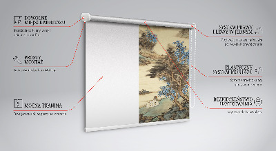 Roller blind for large window mountains print