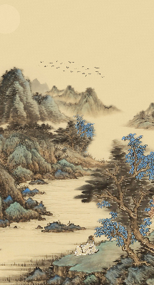 Roller blind for large window Mountains