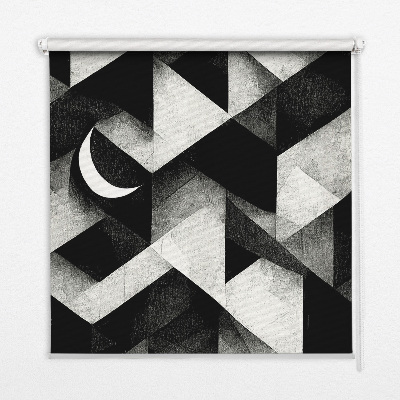 Fabric roller blind Triangles in abstraction