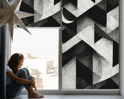 Fabric roller blind Triangles in abstraction