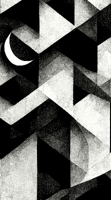 Fabric roller blind Triangles in abstraction