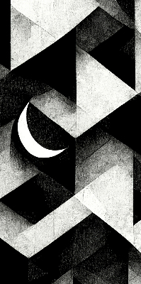 Fabric roller blind Triangles in abstraction