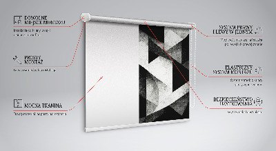 Fabric roller blind Triangles in abstraction