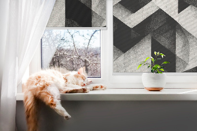 Fabric roller blind Triangles in abstraction