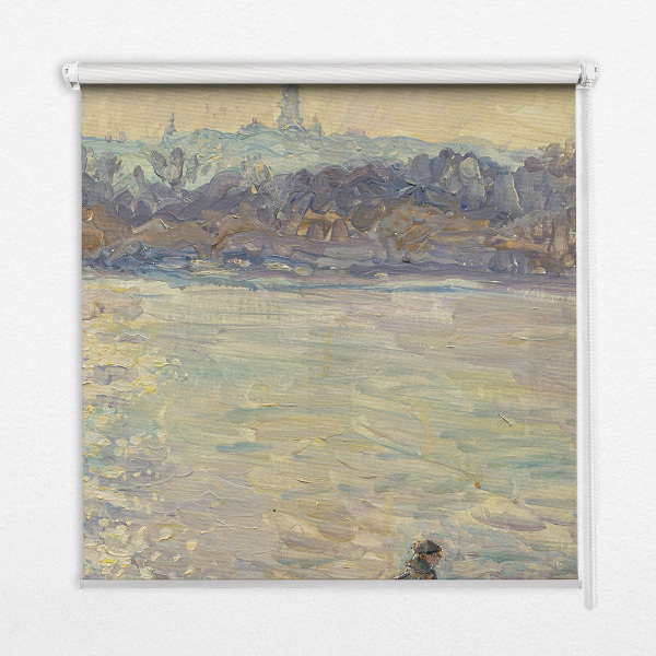 Modern roller blind People on the water