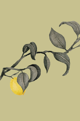Fabric roller blind Lemons on the tree