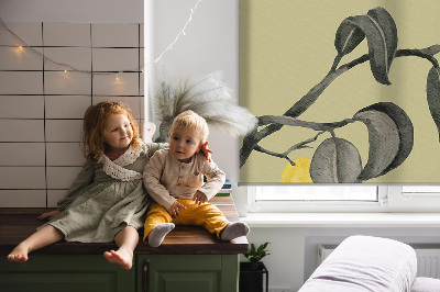 Fabric roller blind Lemons on the tree