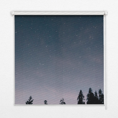 Roller blind for large window starry sky pattern