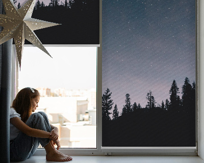 Roller blind for large window Starry sky