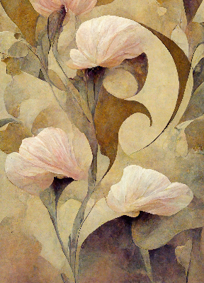Modern roller blind Pink flowers