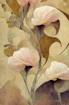 Modern roller blind Pink flowers