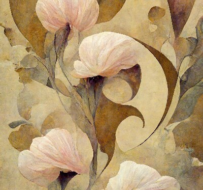 Modern roller blind Pink flowers