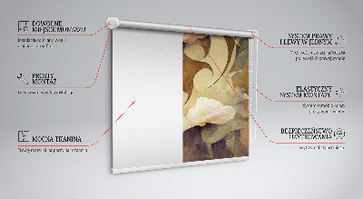 Modern roller blind Pink flowers