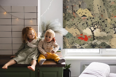 Roller blind for large window Mountain