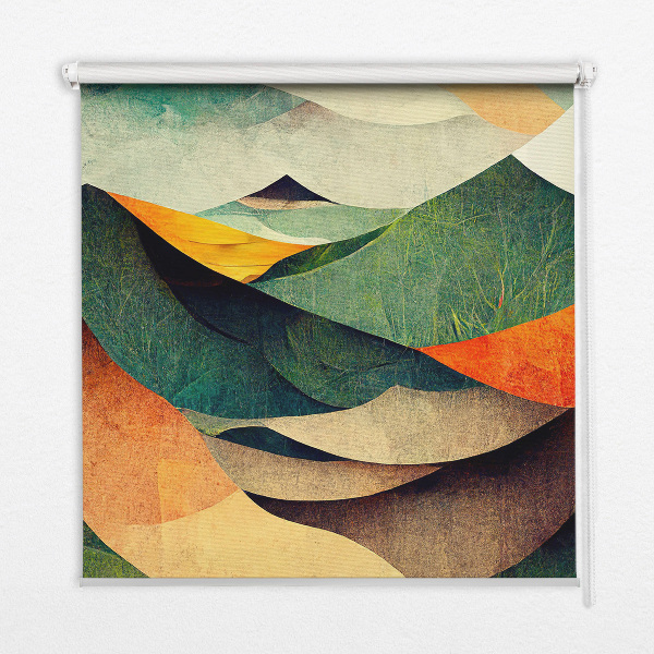 Fabric roller blind Abstract hills