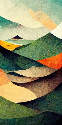Fabric roller blind Abstract hills