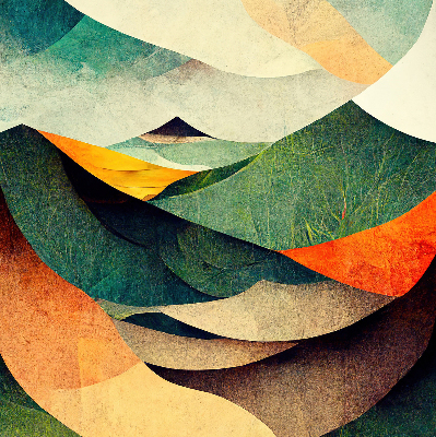 Fabric roller blind Abstract hills