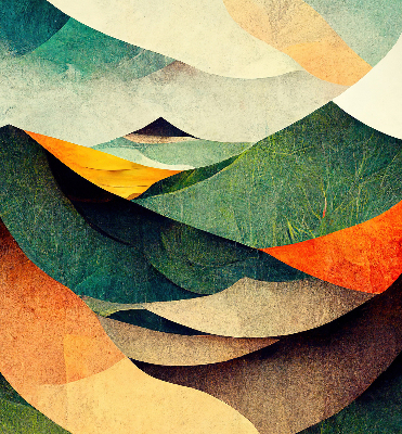 Fabric roller blind Abstract hills