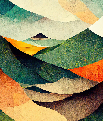 Fabric roller blind Abstract hills