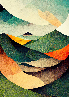 Fabric roller blind Abstract hills