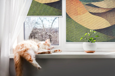 Fabric roller blind Abstract hills