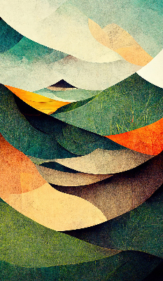 Fabric roller blind Abstract hills