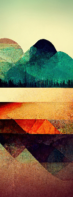 Modern roller blind Abstract mountains