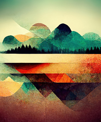 Modern roller blind Abstract mountains