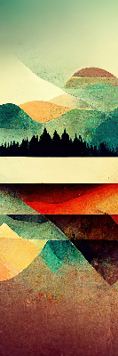 Modern roller blind Abstract mountains