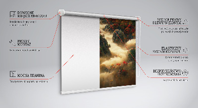Roller blind for large window View from the top
