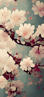 Fabric roller blind Cherry blossom